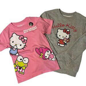 NEW 2pc Sanrio Hello Kitty & Friends Sweatshirt & T-shirt - Girls Large 12/14